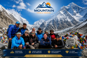 rekkers at Everest Base Camp during the Everest Base Camp Trek in 2026